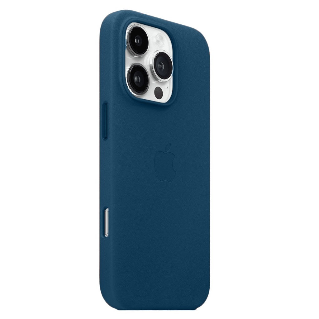 Apple iPhone 16 Pro Leather Back Cover Case - Cosmo Blue